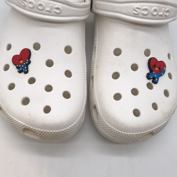 Crocs Classic White Clog Men's 9 - Women's 11  Comfort Shoe Slip On Nurse Sandal - Picture 2 of 12